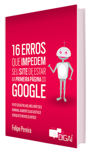 Capa do Livro 16 erros que impedem seu site de estar na primeira página do Google