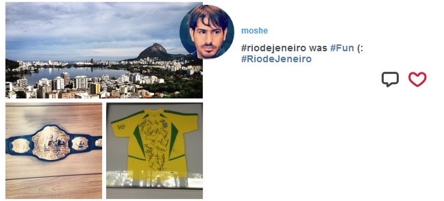 Moshe Hogeg posta no Mobli sobre sua visita ao Brasil (Fonte: Moshe Hogeg / Mobli)