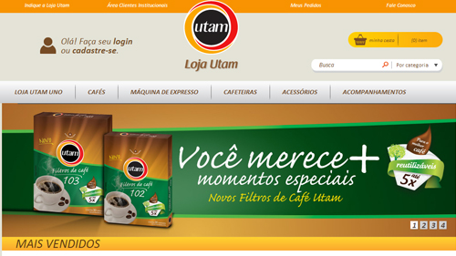 Café Utam também resolveu investir em um e-commece abriu uma loja virtual na semana passada