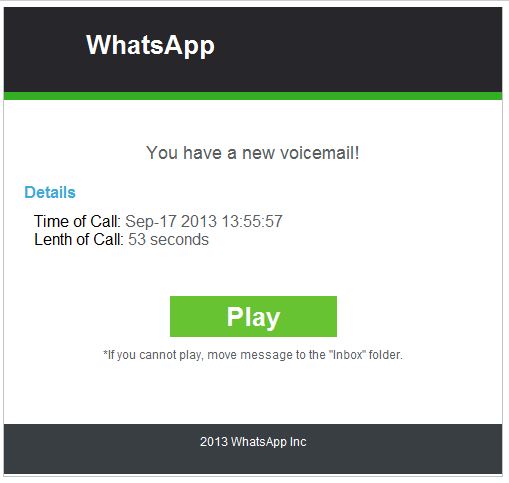 Formato do vírus no Whatsapp