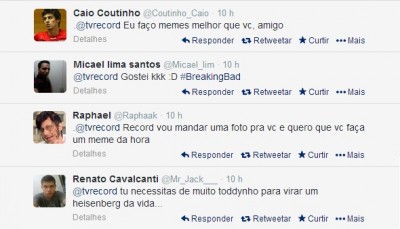 Comentários Rede Record Breaking Bad