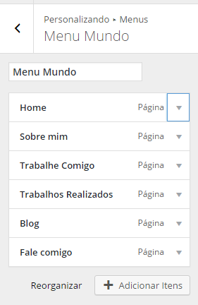 Wordpress Menu