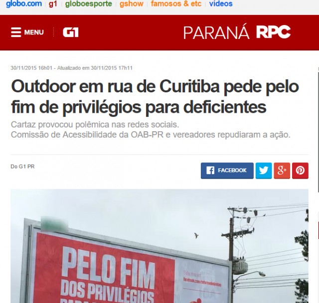 Outdoor | Movimento Pela Reforma de Direitos: Apenas uma Campanha Polêmica