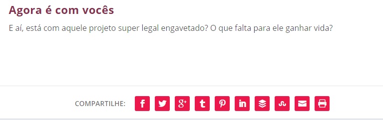 Exemplo de chamada para comentários no final de um artigo