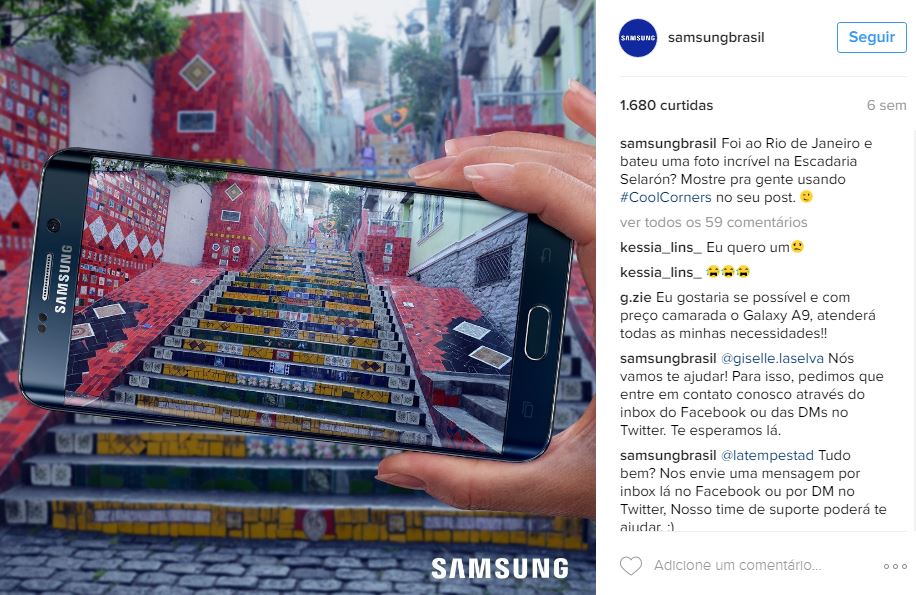 Instagram da Samsung Brasil