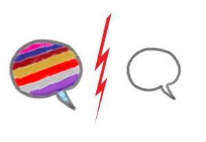 Imagem de balão com cores versus balão sem nada
