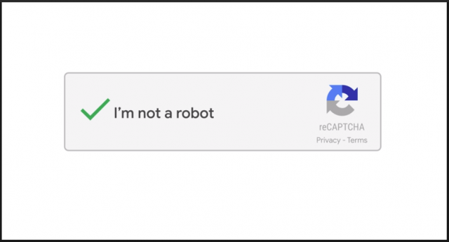 reCaptcha Eu não sou um robô