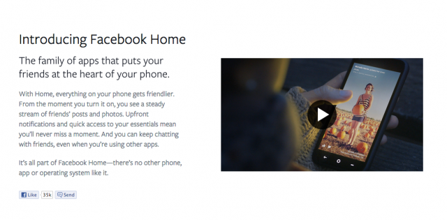 Apresentando: Facebook Home