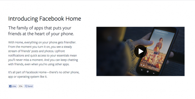 Apresentando: Facebook Home