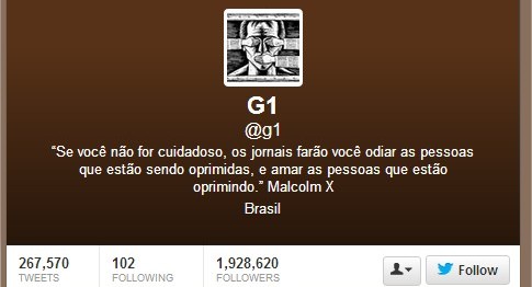 Conta do Twitter do G1 é Hackeada