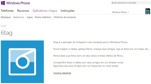 Instagram para Windows Phone? Ainda não, mas o 6tag quebra o galho!