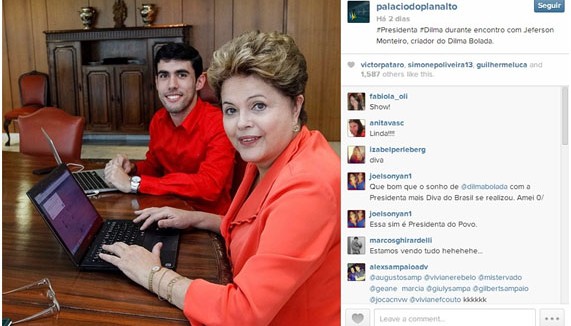 Parceria entre Presidente Dilma e Dilma Bolada no Twitter