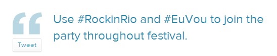 Twitter manda mensagem para todos que estão acompanhando o #RockinRio