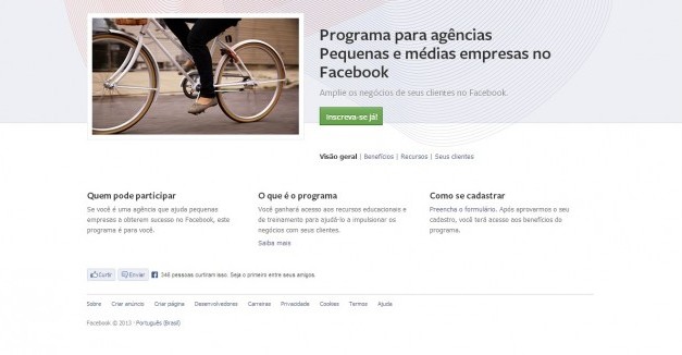 Facebook lança programa para agências