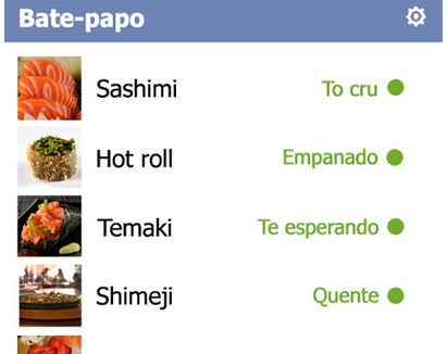 Restaurante Japonês Cria Postagem com o Novo Chat do Facebook
