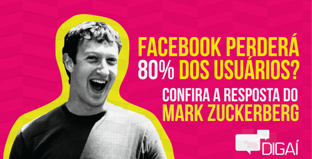 Facebook perderá 80% dos usuários? Confira a resposta do Zuckerberg