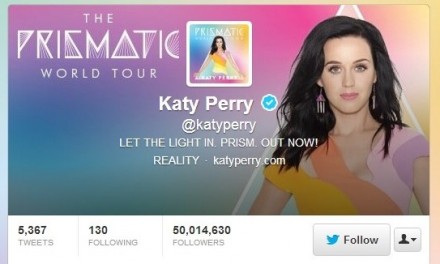 Katy Perry é a primeira a ter 50 mi seguidores no Twitter