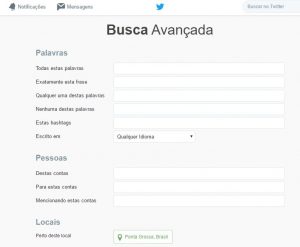 Busca Avançada do Twitter